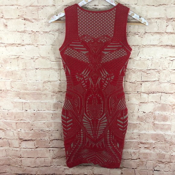 RVN 3D Jacquard Body Con Mini Dress - Picture 3 of 8